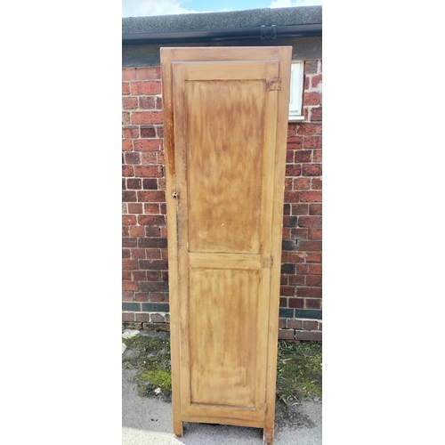 387 - Tall Pine Cupboard Unit. 183cm High, 51cm x 39cm. This Lot is Collection Only.