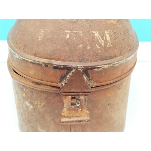 5 - Metal Hat Box by G Wallis Civil and Military Tailor, Eton. Approx 32cm High.