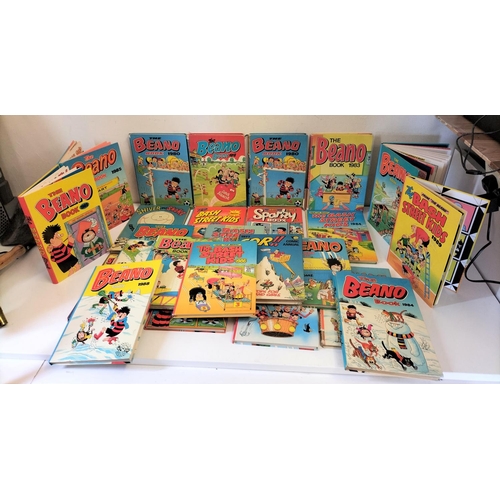 602 - Box of Children's Annuals including 1980's Beano, etc