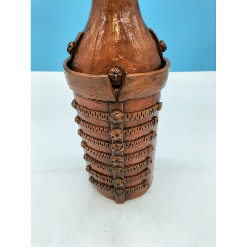 24 - Unusual Studio Pottery Wine Bottle Holder in the Form of a Soldier. 42cm Tall.