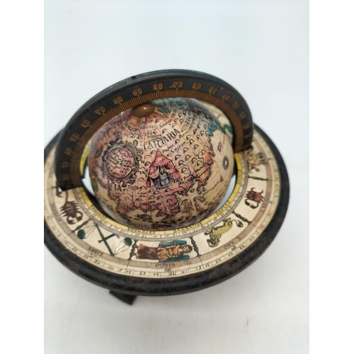 40A - Desk Globe. 13cm High, 14cm Diameter.