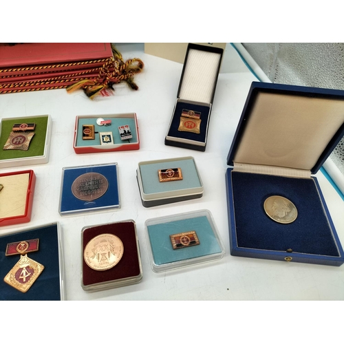 47 - Large Collection of German DDR Awards and Medals complete with Certificates and Other Ephemera. (Pre... 