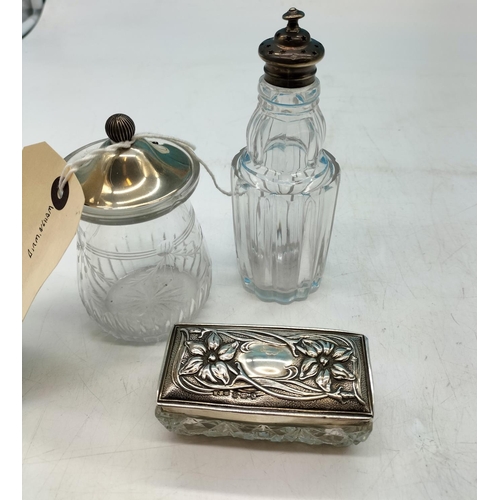 6 - Silver Hallmarked Topped Glass Items (3).