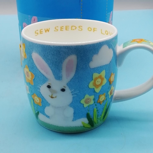 73 - Boxed Royal Worcester Heartfelt Mugs (2) - 'Love Nest' and 'Sew Seeds of Love'.