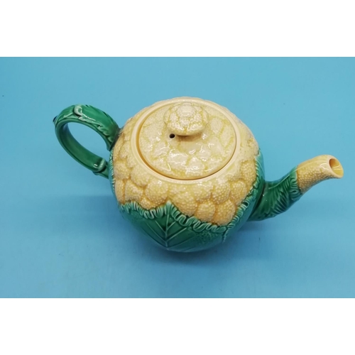 26 - Wedgwood 'Cauliflower' Design Teapot. 14cm High, 22cm Spout to Handle.