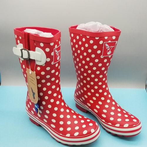 70A - Boxed Brand New Evercreatures 'Ditsy Dot' Short Wellies. UK size 4 EU 37.