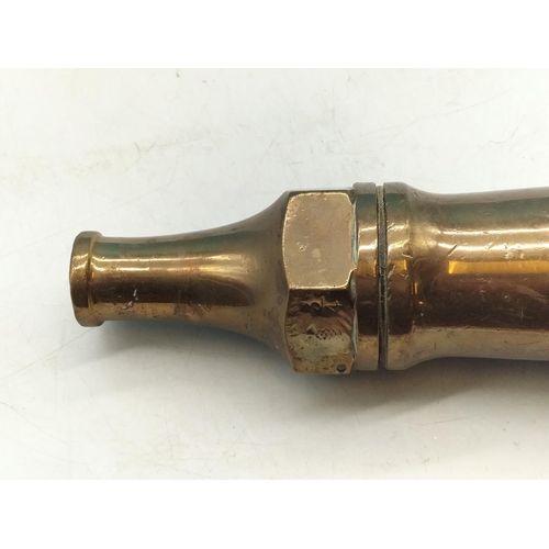 785 - 1939-1942 Bronze/Brass Fire Hose Attachment. 30cm Long.