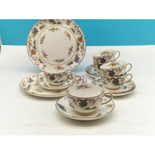 788 - Roya Worcester 14 Pieces to include Cups and Saucers (5), Serving Pates (2) and Breakfast Cup and Sa... 