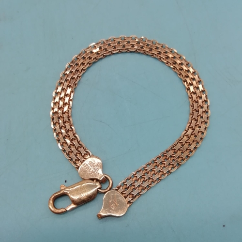 792 - 925 Silver Gold Plated Bracelet.