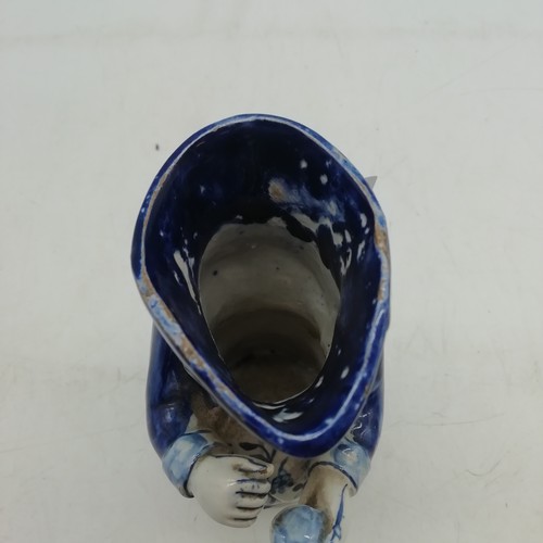 2 - 18th/19th Century Blue and White 14cm Delftware Toby Jug.