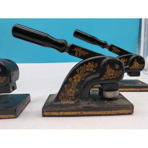 30A - 4 x Victorian 'The Eziboss' Hand Embossing Machines.