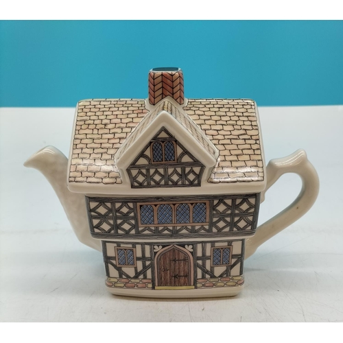 378 - James Sadler English Country Homes Teapot 'Tudor House'. 20cm x 15cm.