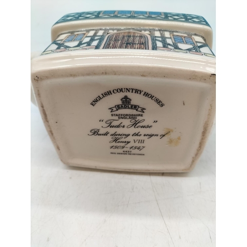 378 - James Sadler English Country Homes Teapot 'Tudor House'. 20cm x 15cm.
