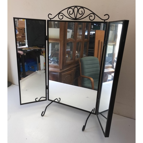 403 - Metal 3 Mirrored Dressing Table Mirror. Ikea. 66cm x 80cm. Collection Only.