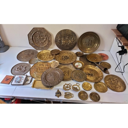 404 - Quantity of Brass and Copper Plaques, etc.