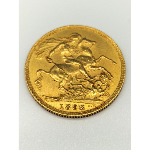 6 - Victorian 1898 Full Sovereign.