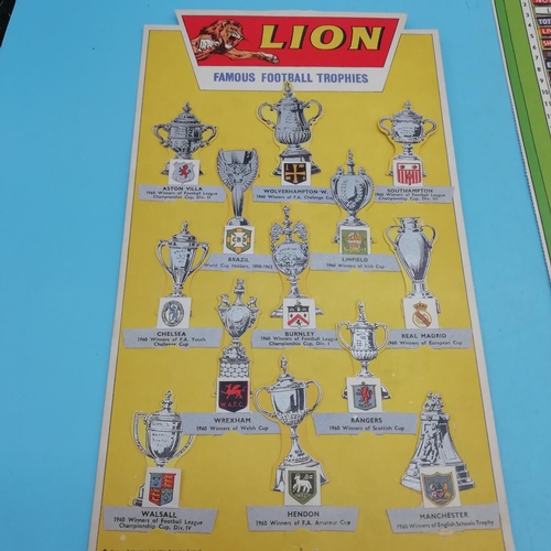 74 - The Lion Football League Ladders 1963 plus Famous Trophies 1960. Both Complete.