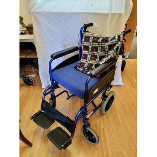 60A - Foldable Z-Tec Wheelchair. Seat measures 40cm x 40cm. Collection Only.