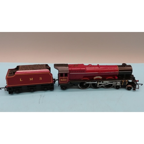 101 - Hornby LMS 6201 'Princess Elizabeth' Locomotive plus 3 x LNER Coaches.