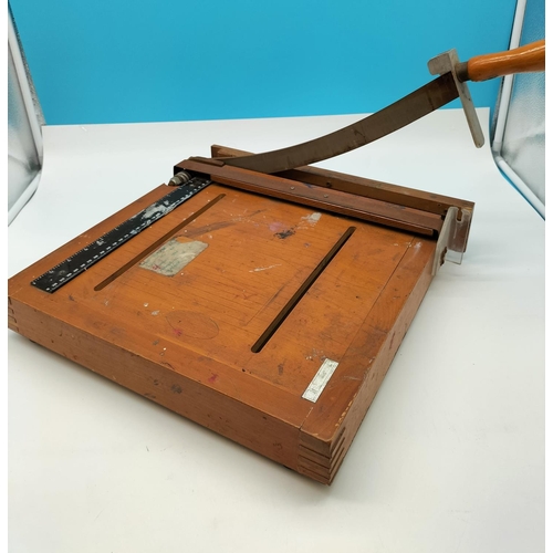 104 - Vintage School Guillotine 40cm x 40cm.