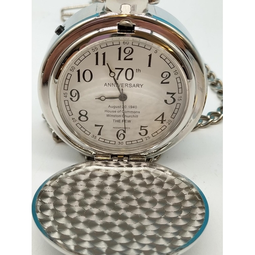 107 - Smith Pocket Watch plus Churchill 70th Anniversary Pocket Watch.