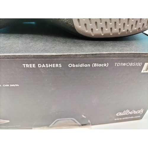 109 - Boxed New Allbirds Tree Dashers 'Obsidian Black'. Size 7, EU40.