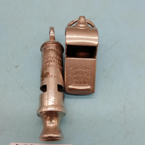 110 - Hudson Metropolitan Police Whistle, Acme Thunder Whistle plus Additional Metropolitan Police Whistle... 