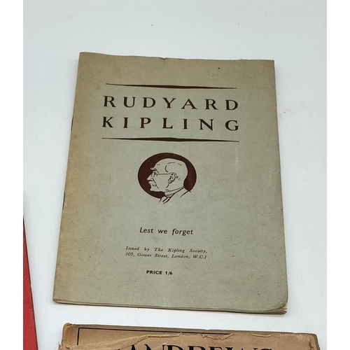 114 - Rudyard Kipling Related Books (3) to include 'Independence' Rectorial Address at St Andrews 1923, St... 