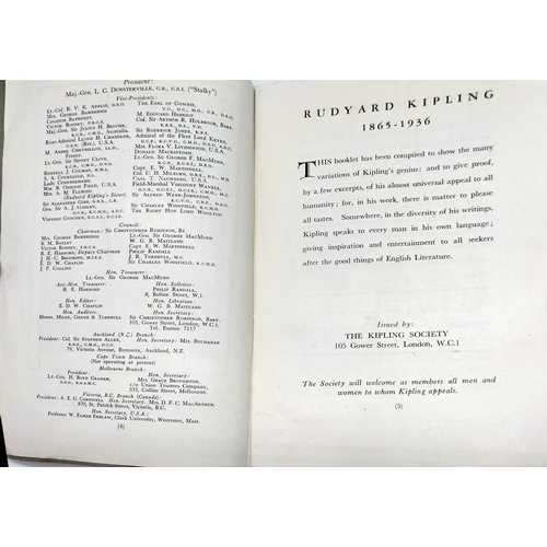 114 - Rudyard Kipling Related Books (3) to include 'Independence' Rectorial Address at St Andrews 1923, St... 