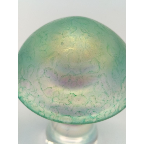 146 - Heron Glass Mushroom Paperweights (2). Tallest being 11cm.