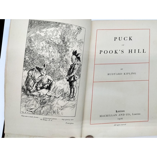 25 - Rudyard Kipling 'Puck of Pook's Hill' (Oct 1906 First Reprint of Oct 1906 First Edition - Damage to ... 