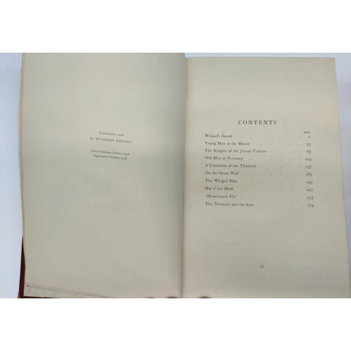 25 - Rudyard Kipling 'Puck of Pook's Hill' (Oct 1906 First Reprint of Oct 1906 First Edition - Damage to ... 