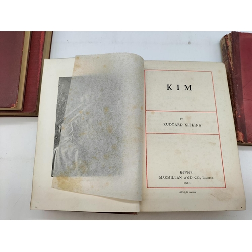 27 - Rudyard Kipling Books (4) -  'Kim' Uniform First Edition 1901 and  'Kim' Pocket Edition First Editio... 