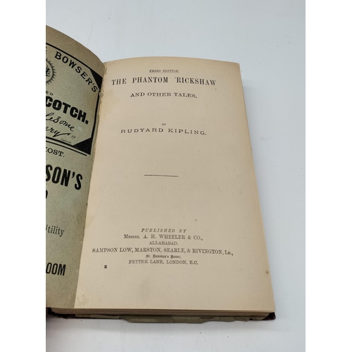 60 - Rudyard Kipling c1890 Third Edition Book 'The Phantom Rickshaw, The City of the Dreadful Night and W... 