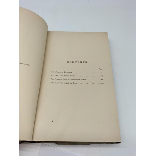 60 - Rudyard Kipling c1890 Third Edition Book 'The Phantom Rickshaw, The City of the Dreadful Night and W... 