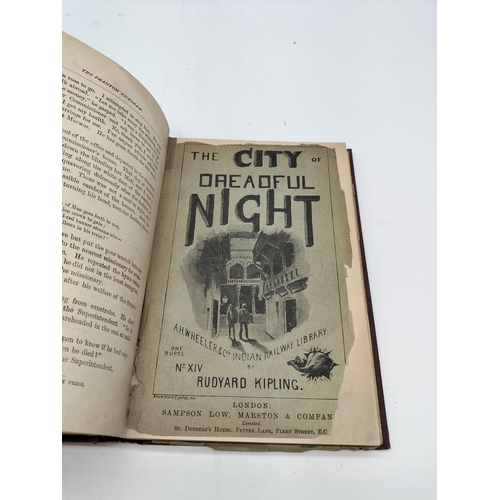 60 - Rudyard Kipling c1890 Third Edition Book 'The Phantom Rickshaw, The City of the Dreadful Night and W... 