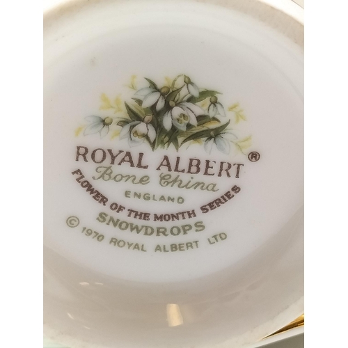 66 - Royal Albert Calendar Cups and Saucers (2) for January and June.