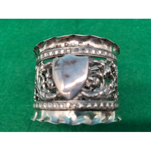 80 - Victorian Silver Hallmarked (Birmingham) Napkin Ring. 21 Grams.