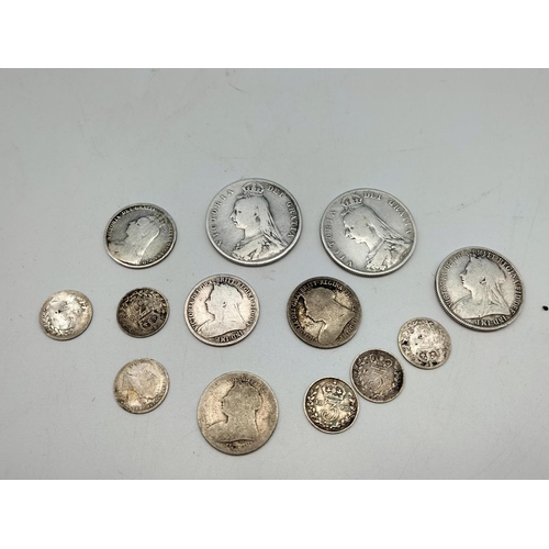 88 - Collection of Victorian Silver British Coins. 67 Grams.