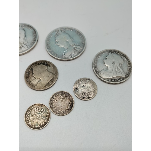 88 - Collection of Victorian Silver British Coins. 67 Grams.