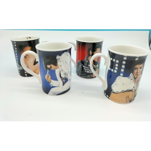 55 - Official Elvis Presley China Mugs (4).