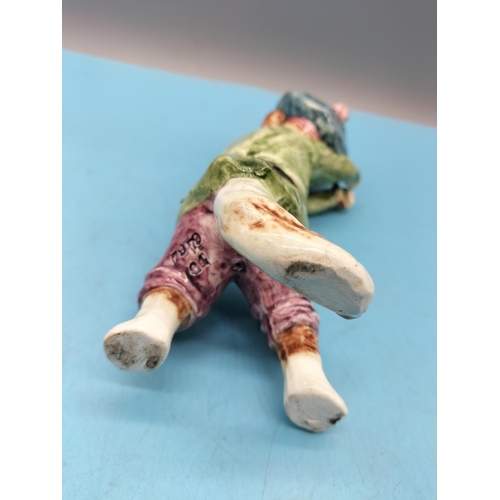 717 - Ceramic Cat Golfing Figure. 20cm Tall. Impressed 7979/64