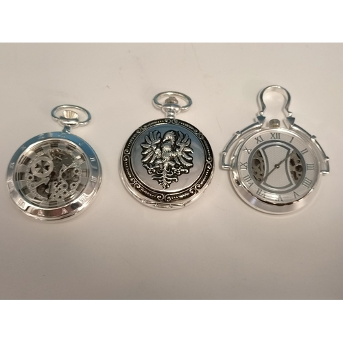 215A - Mechanical Pocket Watches (3). W/O. Various Designs.