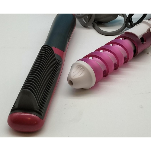 633 - Nova Heated Curling Brush (W/O) plus HT Ceramic Straightening Comb (W/O).