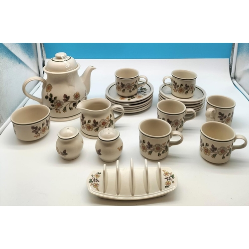 340 - M & S 24 Piece Breakfast Tea Set in the 'Autumn Leaves' Pattern.