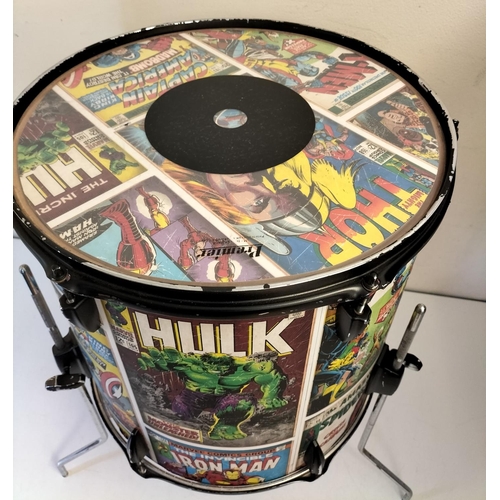 105A - Marvel Drum Side Table with Adjustable Legs. 45cm Diameter. Drum Height Minus Legs 43cm. Collection ... 