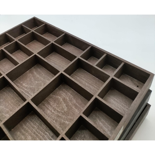 134 - Display Trays (3) with Segregated Compartments. 40cm x 30cm x 4cm.