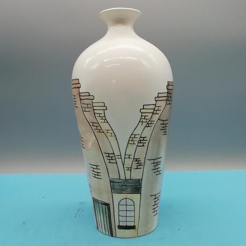 152 - Burslem Pottery (Cobridge Stoneware Sister Co) Trial 'Bottle Ovens' 30cm Vase.