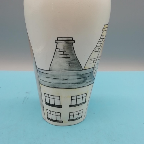 152 - Burslem Pottery (Cobridge Stoneware Sister Co) Trial 'Bottle Ovens' 30cm Vase.