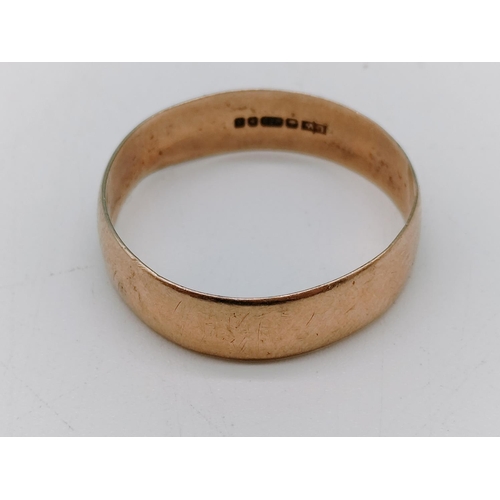 23 - 9ct Gold Wedding Band. Size U. 2 Grams.